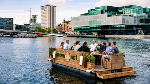 Business Meeting at sea