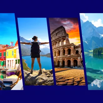 Italy famous landmarks and travel destinations